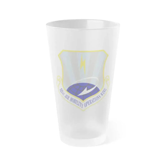 521st Air Mobility Operations Wing (U.S. Air Force) Frosted Pint Glass 16oz Default Title - Go Mug Yourself