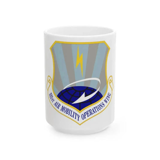 521st Air Mobility Operations Wing (U.S. Air Force) White Coffee Mug 15oz - Go Mug Yourself