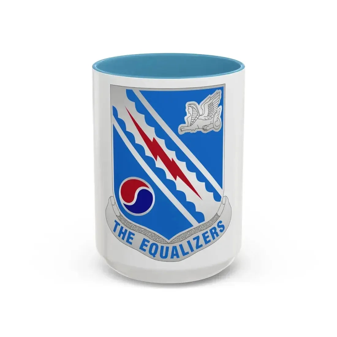 522 Military Intelligence Battalion (U.S. Army) Accent Coffee Mug 15oz Light Blue - Go Mug Yourself