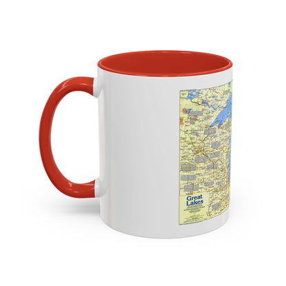 Canada - The Great Lakes 1 (1987) (Map) Accent Coffee Mug