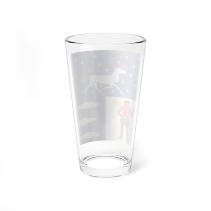Vasterbottens lan vapenflagga (Sweden) Pint Glass 16oz