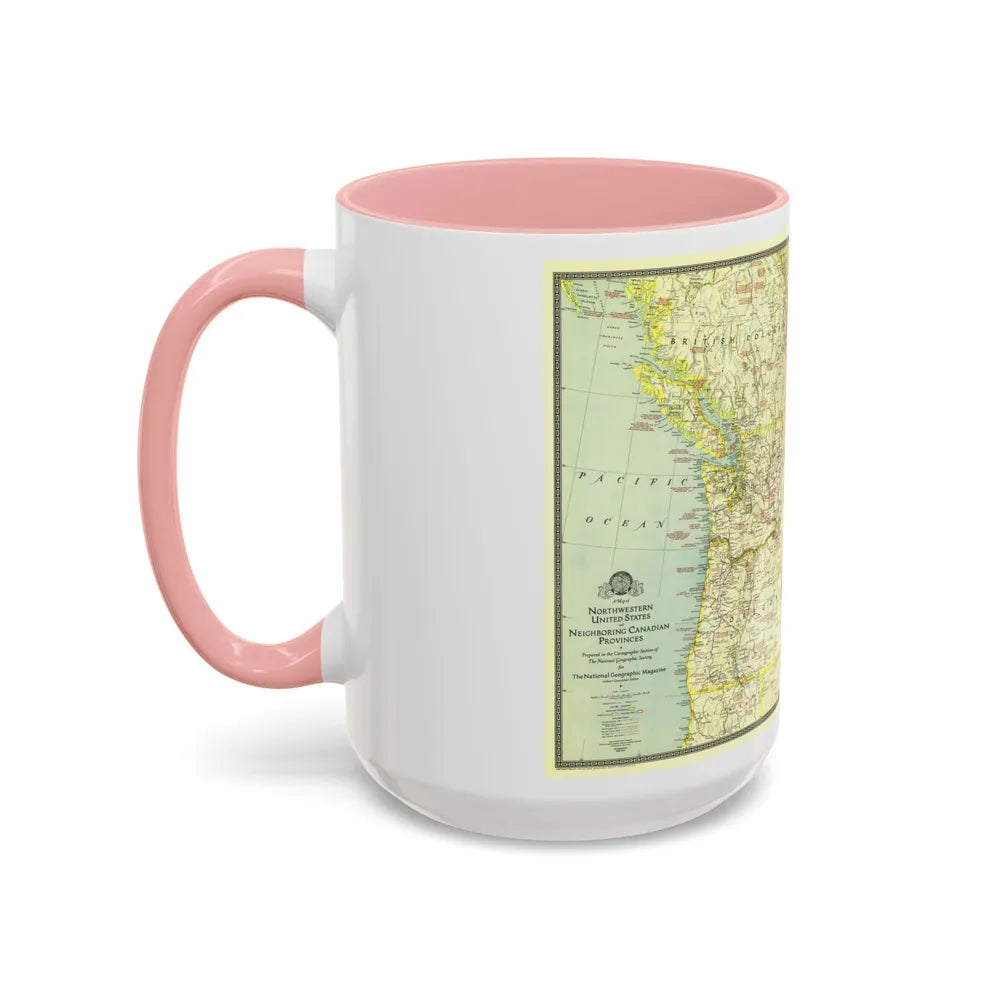 USA - Northwestern (1941) (Map) Accent Coffee Mug-Go Mug Yourself