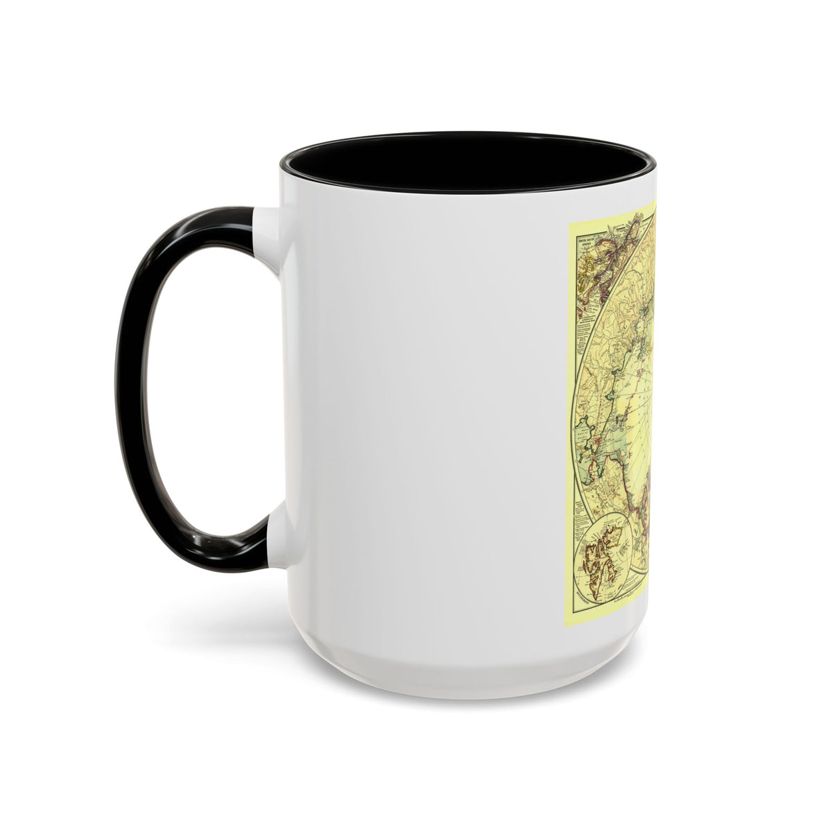 North Pole (1907) (Map) Accent Coffee Mug