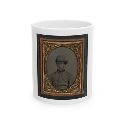 Unidentified Soldier In Confederate Uniform And Hardee Hat (U.S. Civil War) White Coffee Mug