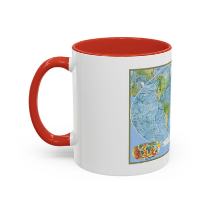World Map - Physical (2005) (Map) Accent Coffee Mug
