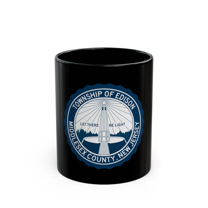 Seal of Edison NJ - Black Coffee Mug