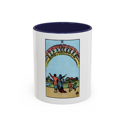 The 10 of Cups (Tarot Card) Accent Coffee Mug