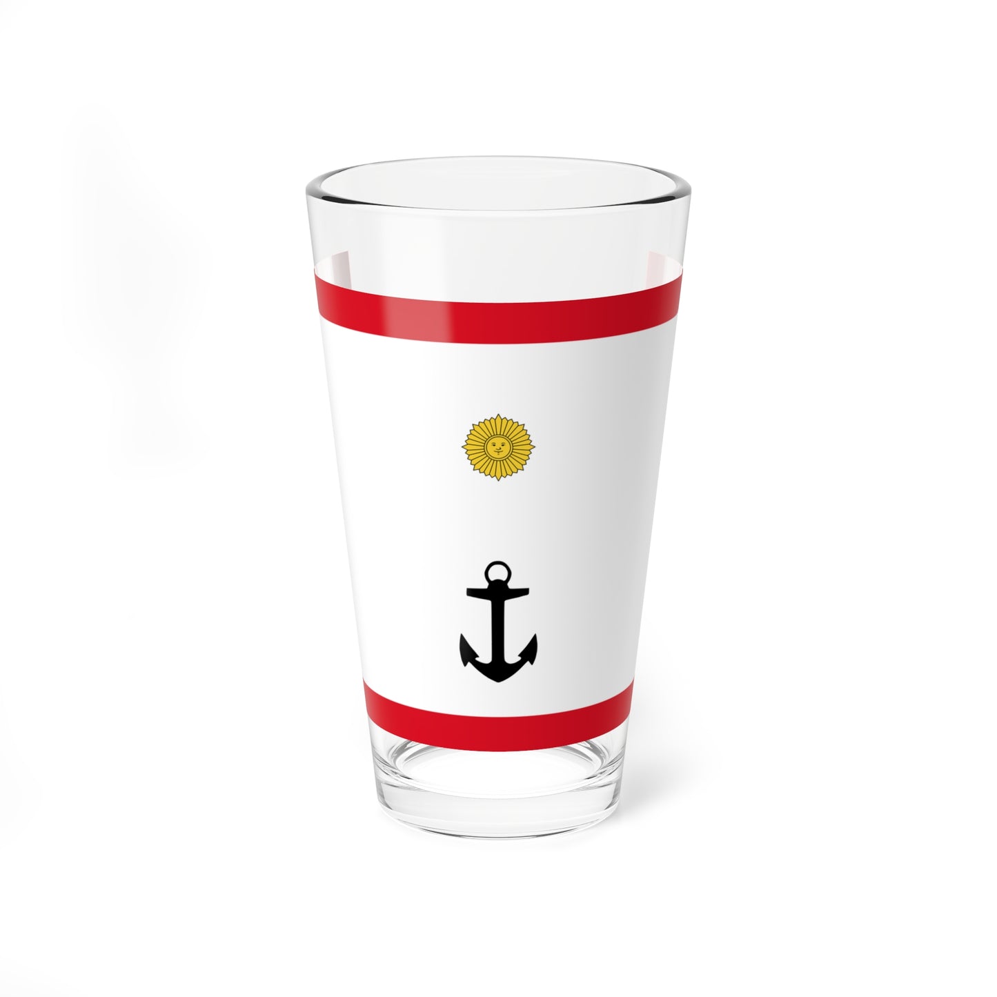 Rank flag for Capitan de Navio of the Peruvian Navy (Peru) Pint Glass 16oz