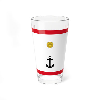Rank flag for Capitan de Navio of the Peruvian Navy (Peru) Pint Glass 16oz