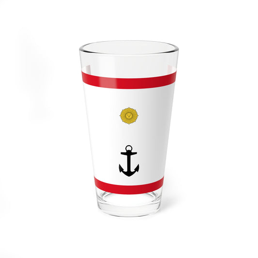 Rank flag for Capitan de Navio of the Peruvian Navy (Peru) Pint Glass 16oz