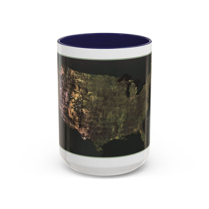 USA - Portrait U.S.A (1976) (Map) Accent Coffee Mug