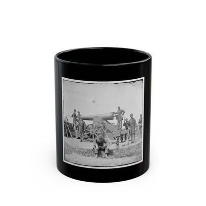 Arlington, Va.  Soldiers With 24-Pdr. Siege Gun On Wooden Barbette Carriage At Fort Corcoran (U.S. Civil War) Black Coffee Mug