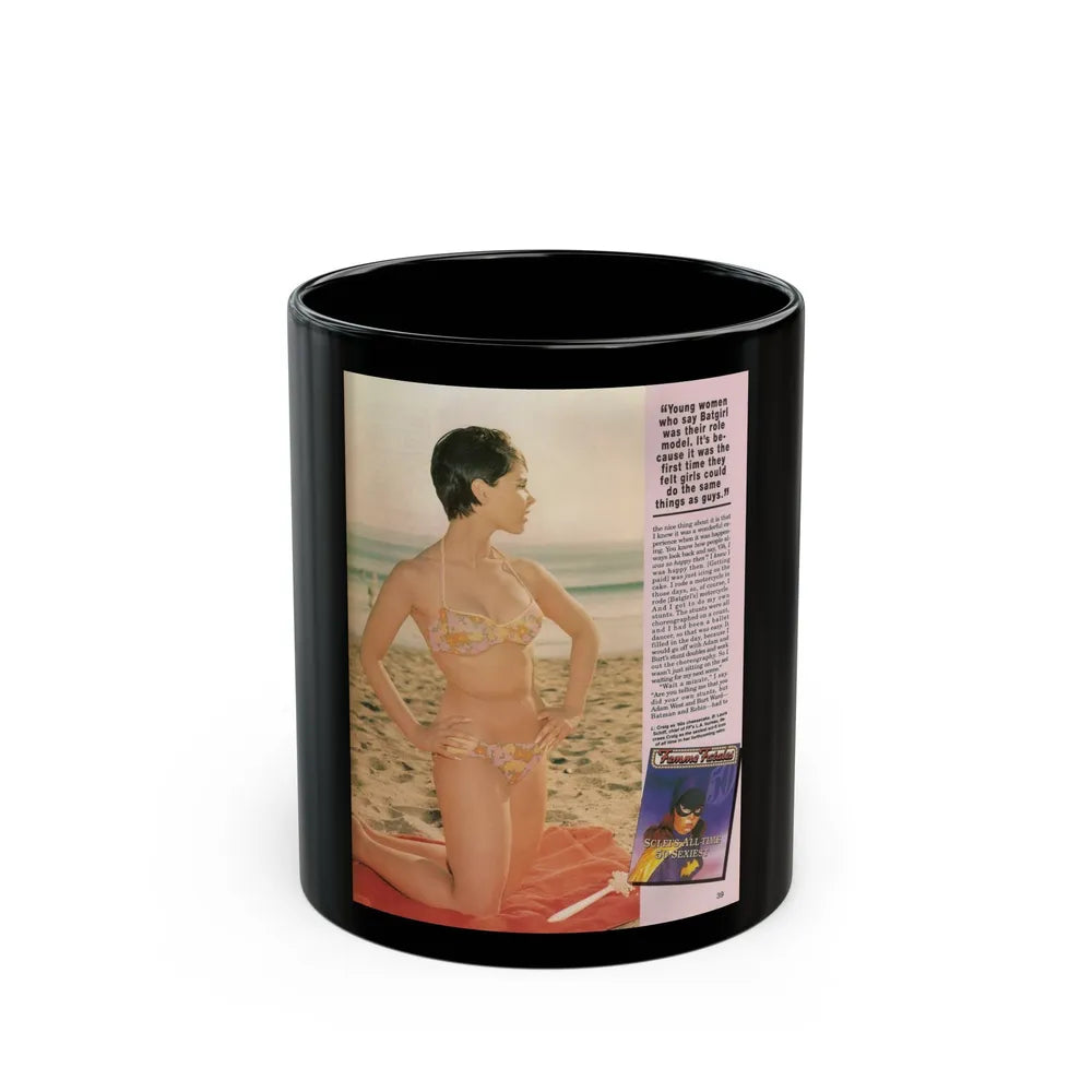 Yvonne Craig #210 - Femme Fatales Mag. December '98 Vol. 7 Issue #7 (Vintage Female Icon) Black Coffee Mug-11oz-Go Mug Yourself