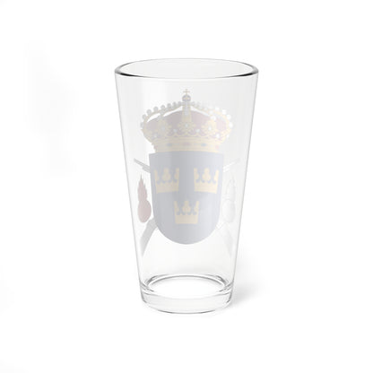 Livgrenadjärregementet vapen (Sweden) (Coat of Arms) Pint Glass 16oz