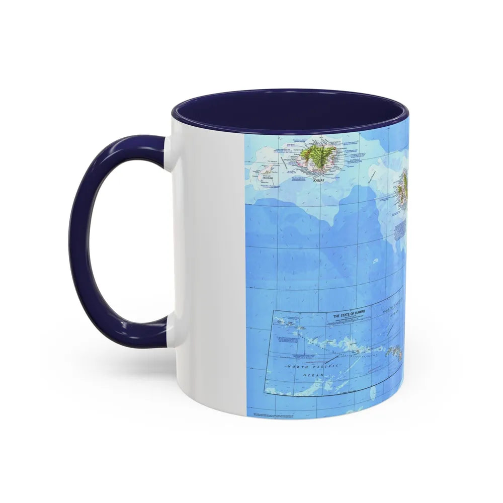 USA - Hawaii (1976) (Map) Accent Coffee Mug-Go Mug Yourself