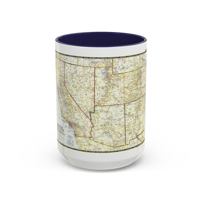 USA - Southwestern (1948) (Map) Accent Coffee Mug