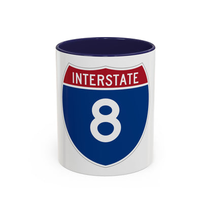 Interstate 8 (U.S. Highways) Accent Coffee Mug