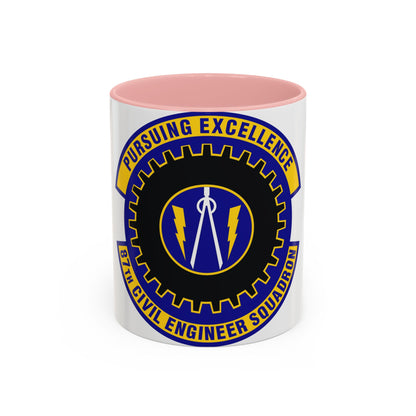 87th Civil Engineer Squadron (U.S. Air Force) Accent Coffee Mug