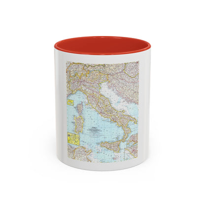 Italy (1961) (Map) Accent Coffee Mug