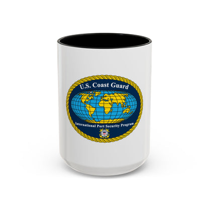 International Port Security Program USCG (U.S. Coast Guard) Accent Coffee Mug