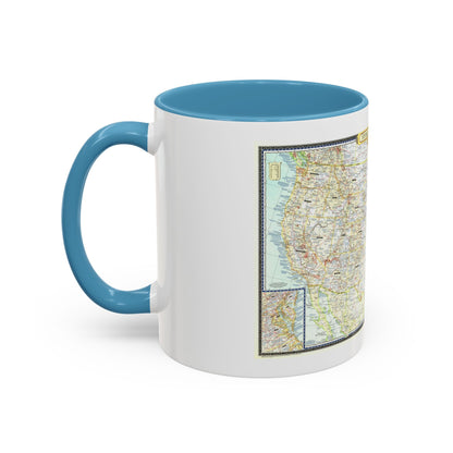 USA - An Historical Map (1953) (Map) Accent Coffee Mug