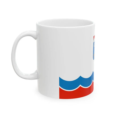 Flag of Leningrad Oblast Russia - White Coffee Mug-Go Mug Yourself