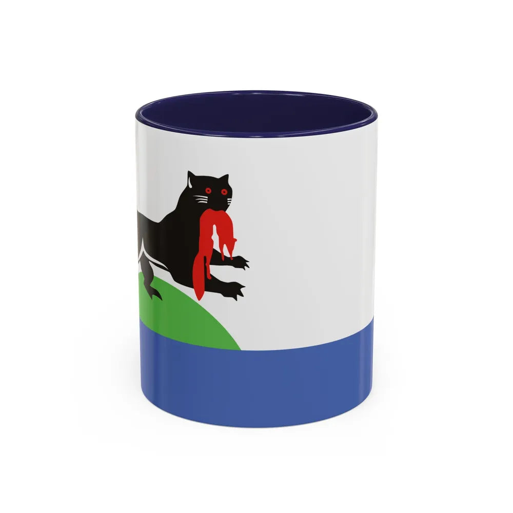 Flag of Irkutsk Russia - Accent Coffee Mug-11oz-Navy-Go Mug Yourself