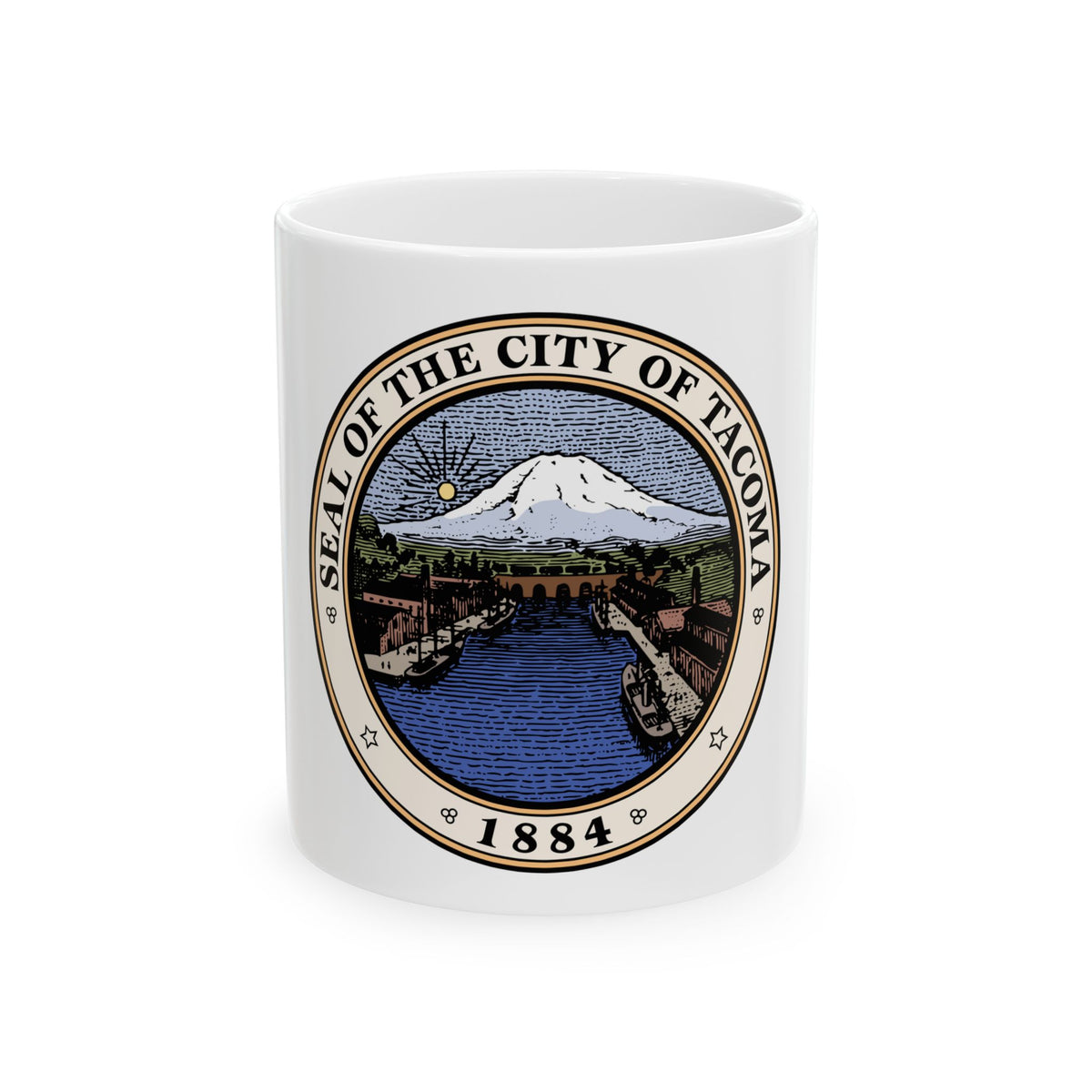 Seal of Tacoma WA - White Coffee Mug