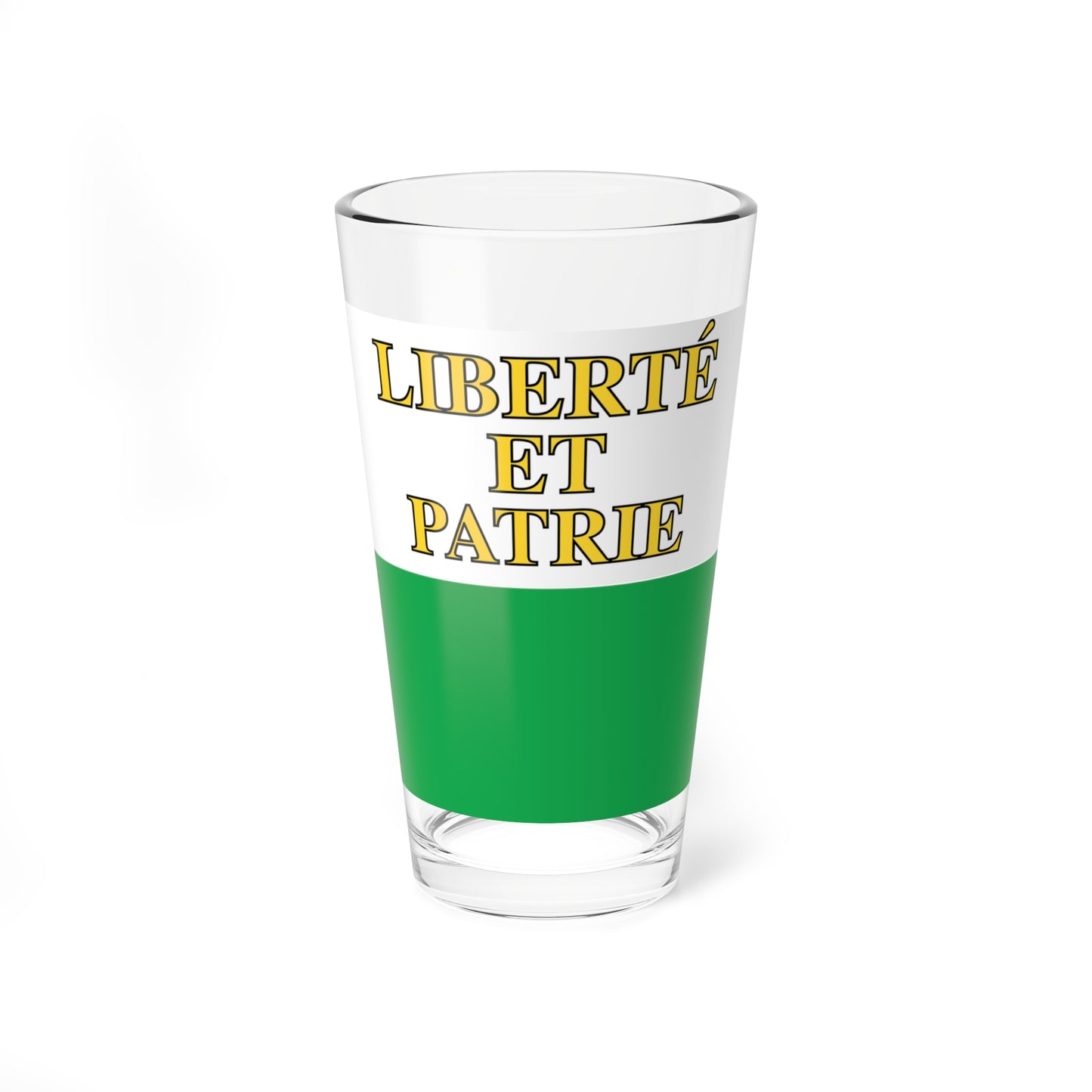 Flag of Canton of Vaud (Switzerland) Pint Glass 16oz