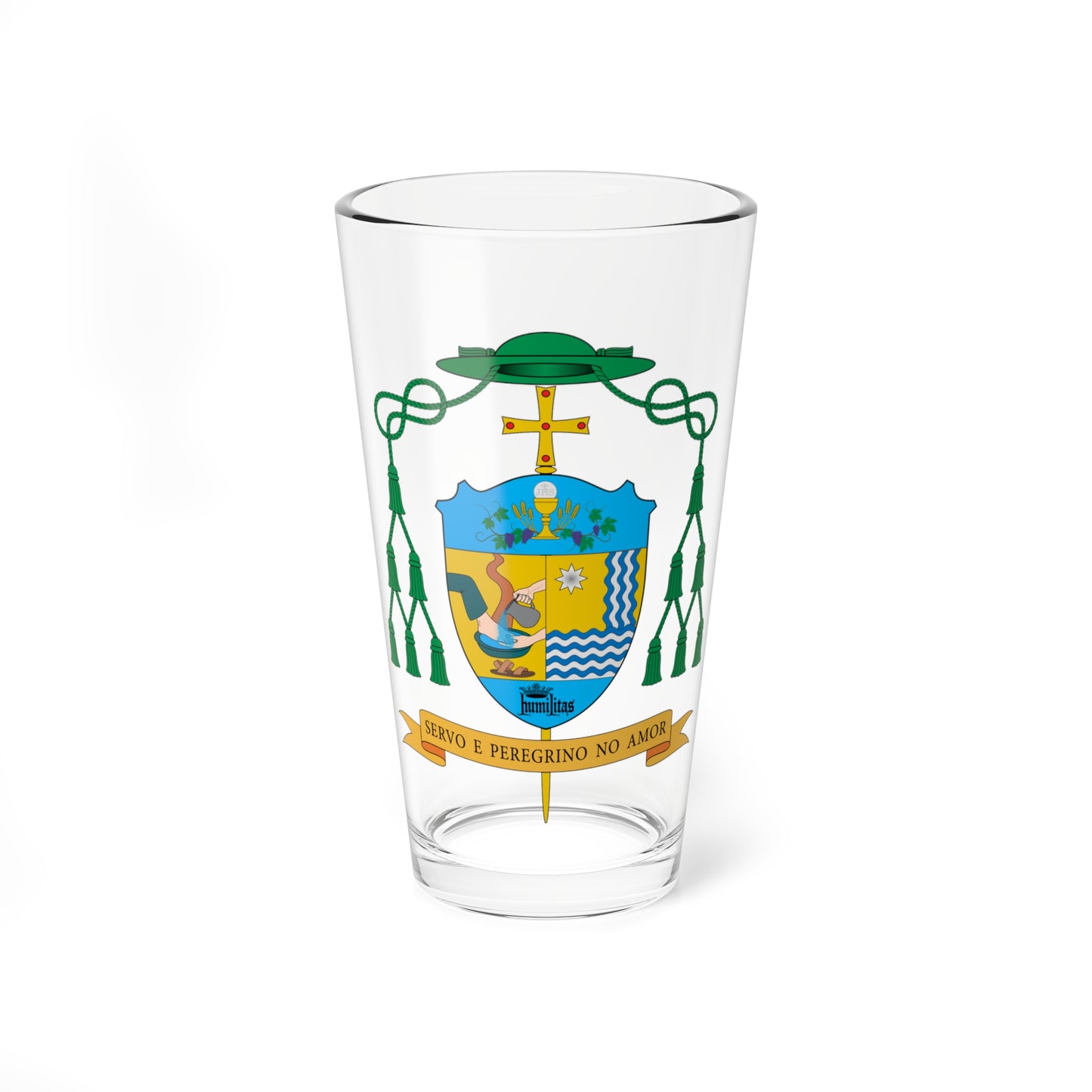Escudo de Adilson Pedro Busin (Spain) (Coat of Arms) Pint Glass 16oz