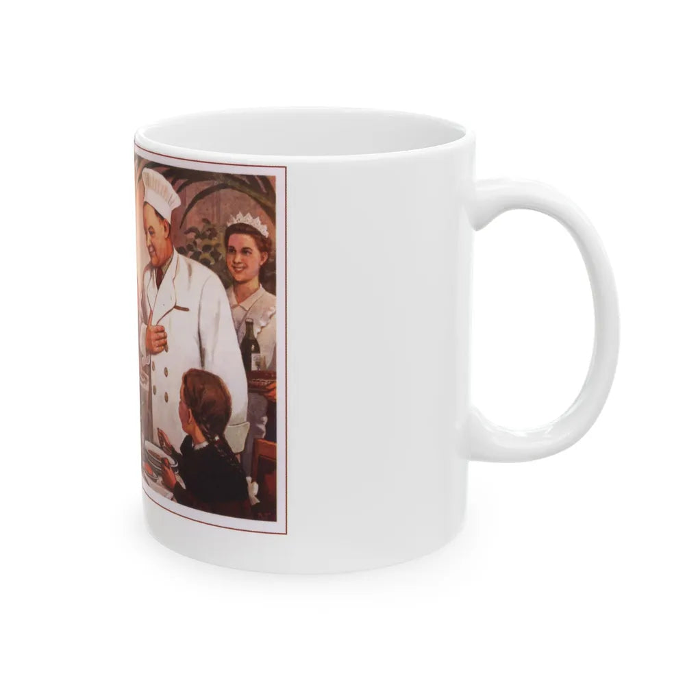 Soviet Era Poster 590 - White Coffee Mug-Go Mug Yourself