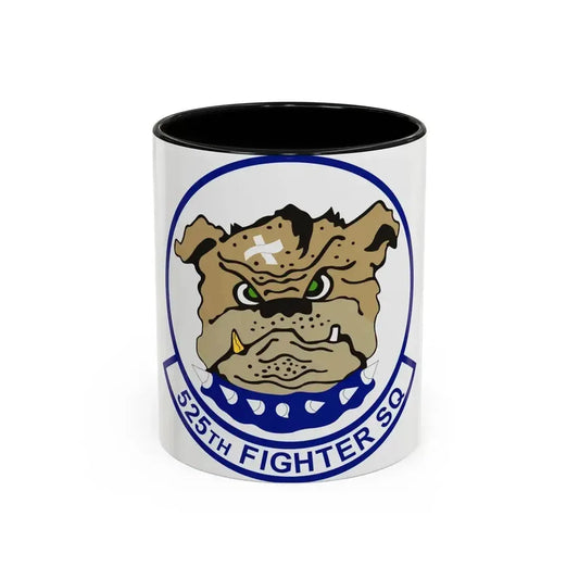 525th Fighter Squadron (U.S. Air Force) Accent Coffee Mug 11oz Black - Go Mug Yourself