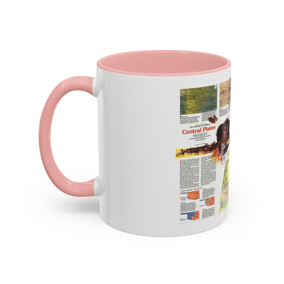 USA - Central Plains 2 (1985) (Map) Accent Coffee Mug