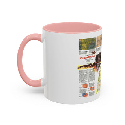 USA - Central Plains 2 (1985) (Map) Accent Coffee Mug