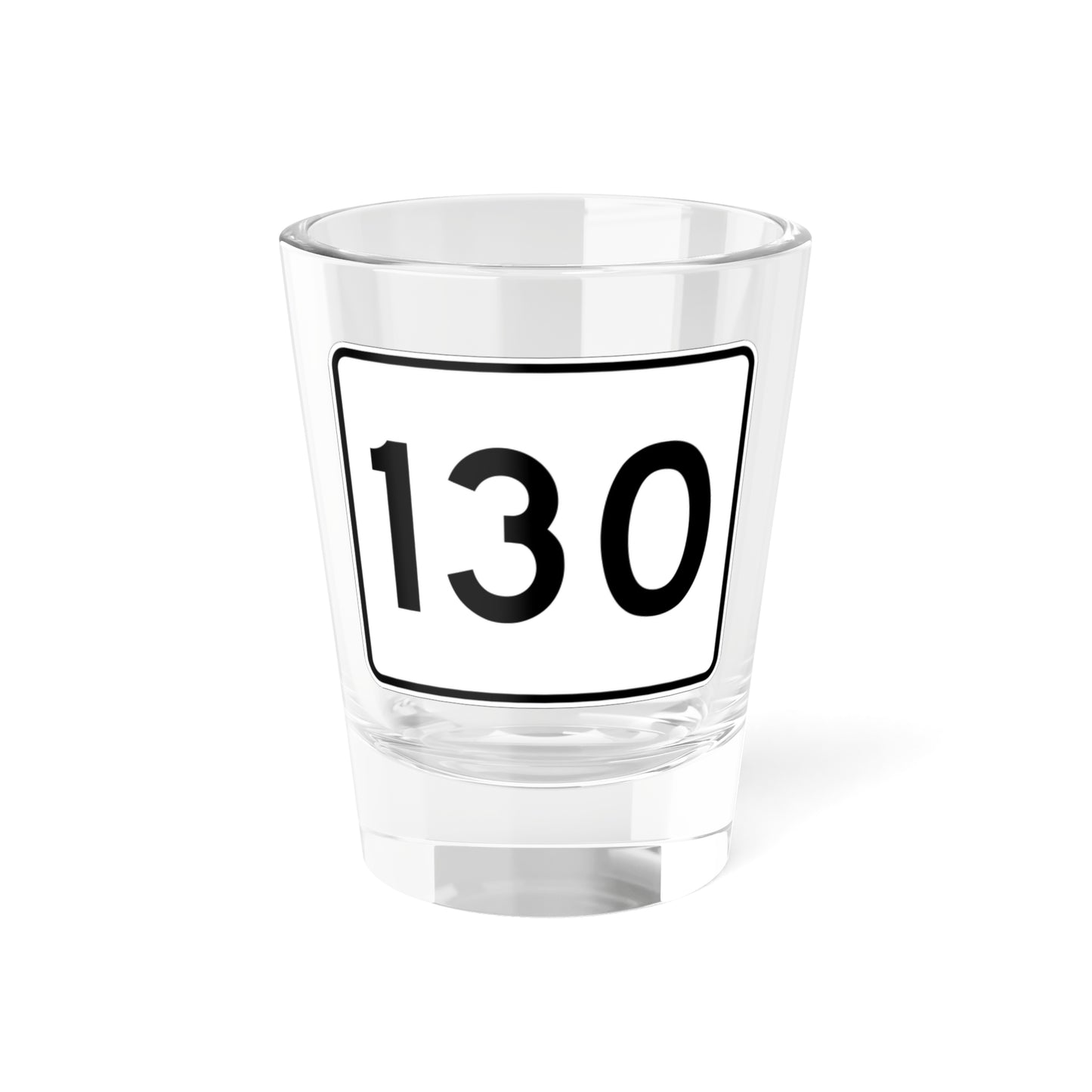 MA Route 130 (Massachusetts) (Road Sign) Shot Glass 1.5oz