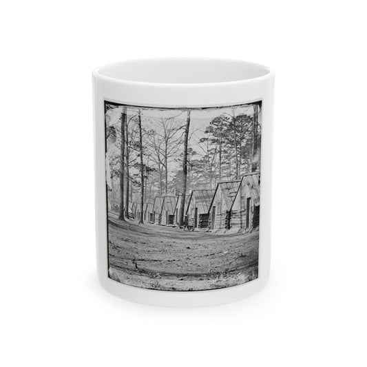 Chapin's Bluff, Virginia (Vicinity). Soldier's Quarters At Chapin's Farm (U.S. Civil War) White Coffee Mug