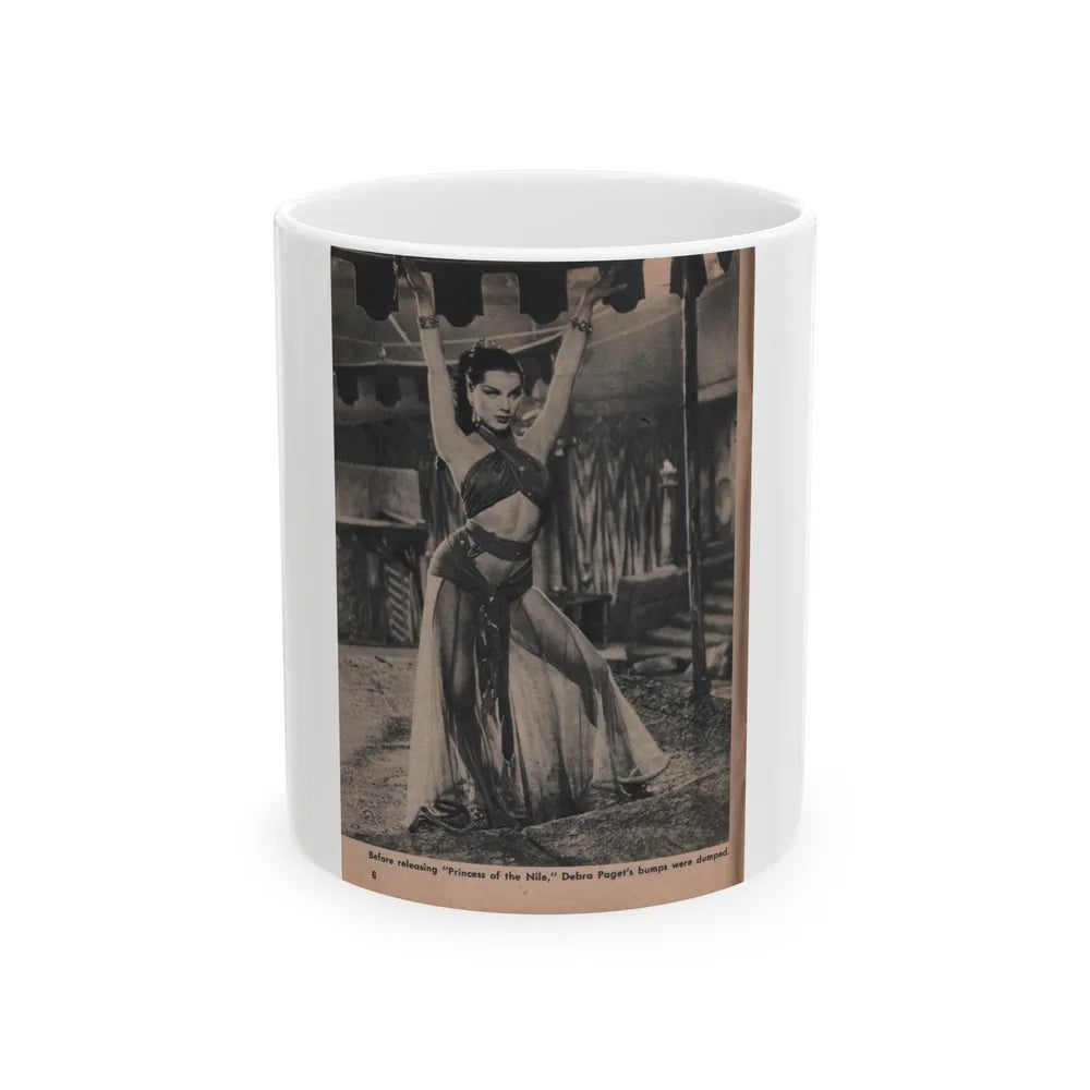 Debra Paget #526 - Show Pocket Mag. '55 - 1 B&W Photo & Caption (Vintage Female Icon) White Coffee Mug-11oz-Go Mug Yourself