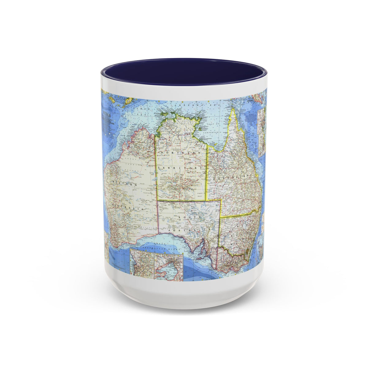 Australia (1963) (Map) Accent Coffee Mug