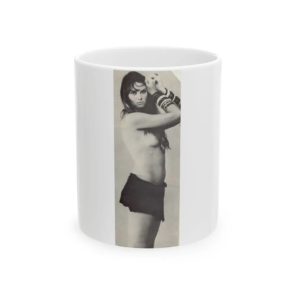 Caroline Munro #215 (Vintage Female Icon) White Coffee Mug-11oz-Go Mug Yourself