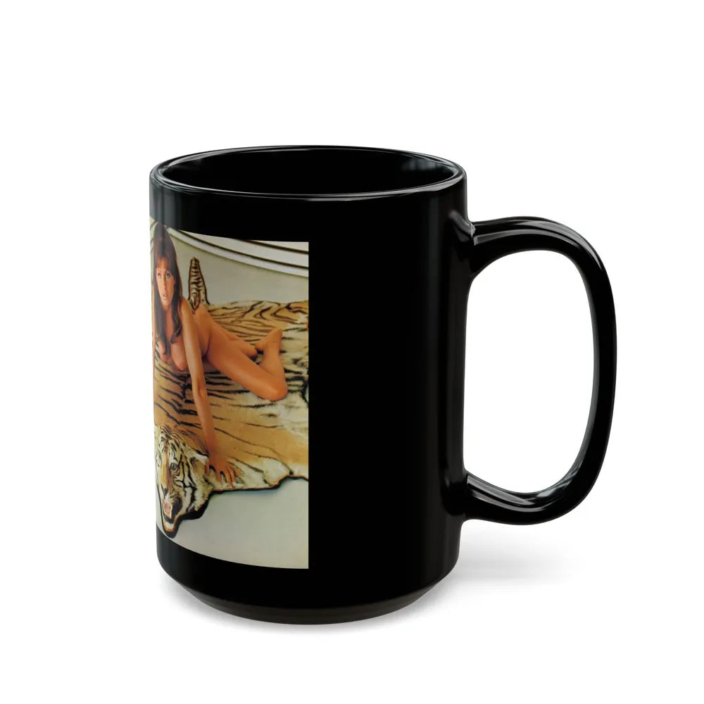 Victoria Vetri #105 - Topless (Vintage Female Icon) Black Coffee Mug-Go Mug Yourself