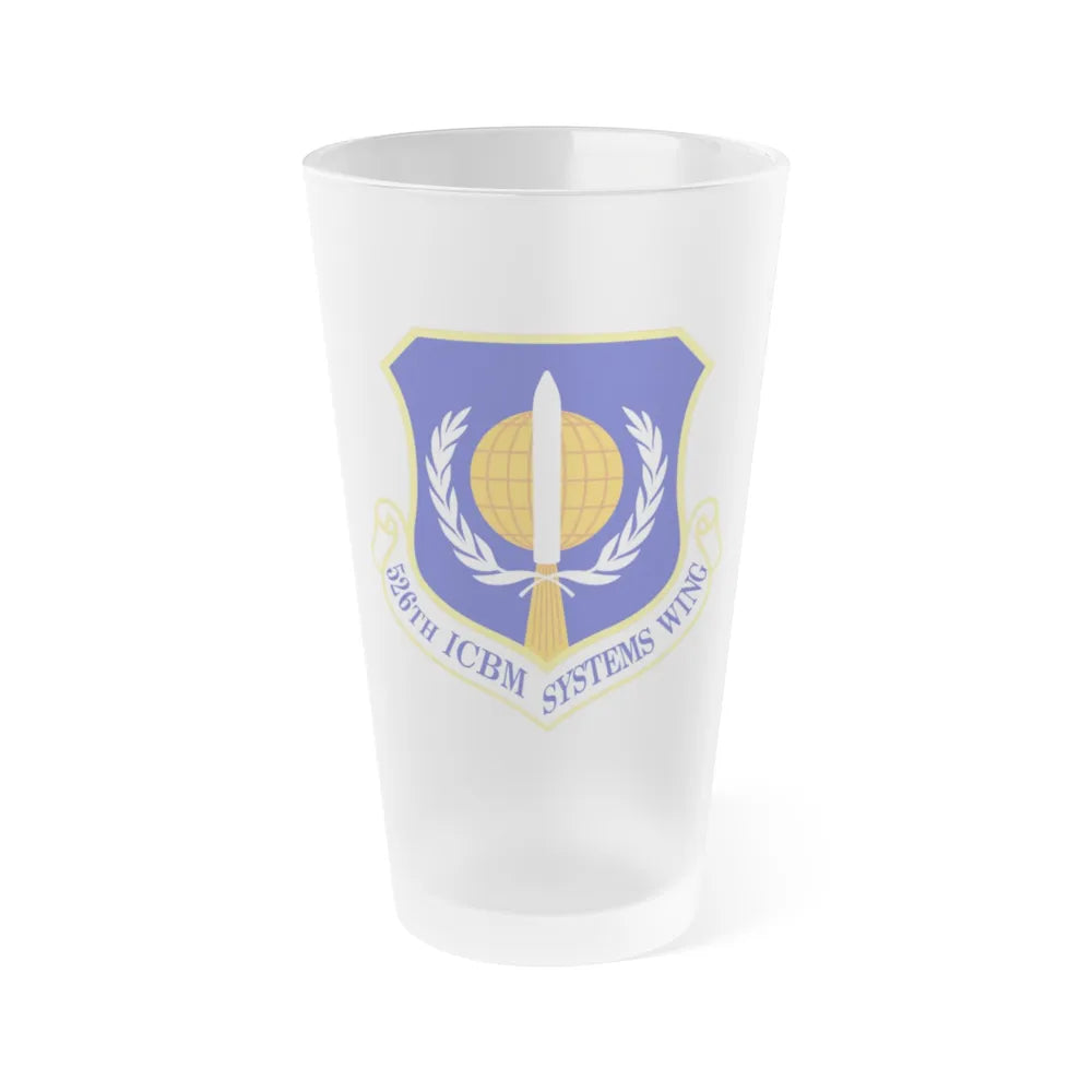 526th ICBM Systems Wing (U.S. Air Force) Frosted Pint Glass 16oz-16oz-Frosted-Go Mug Yourself