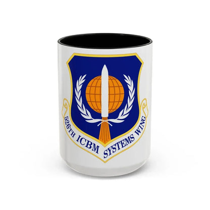 526th ICBM Systems Wing (U.S. Air Force) Accent Coffee Mug 15oz Black - Go Mug Yourself