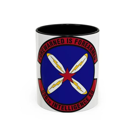 526th Intelligence Squadron (U.S. Air Force) Accent Coffee Mug 11oz Black - Go Mug Yourself