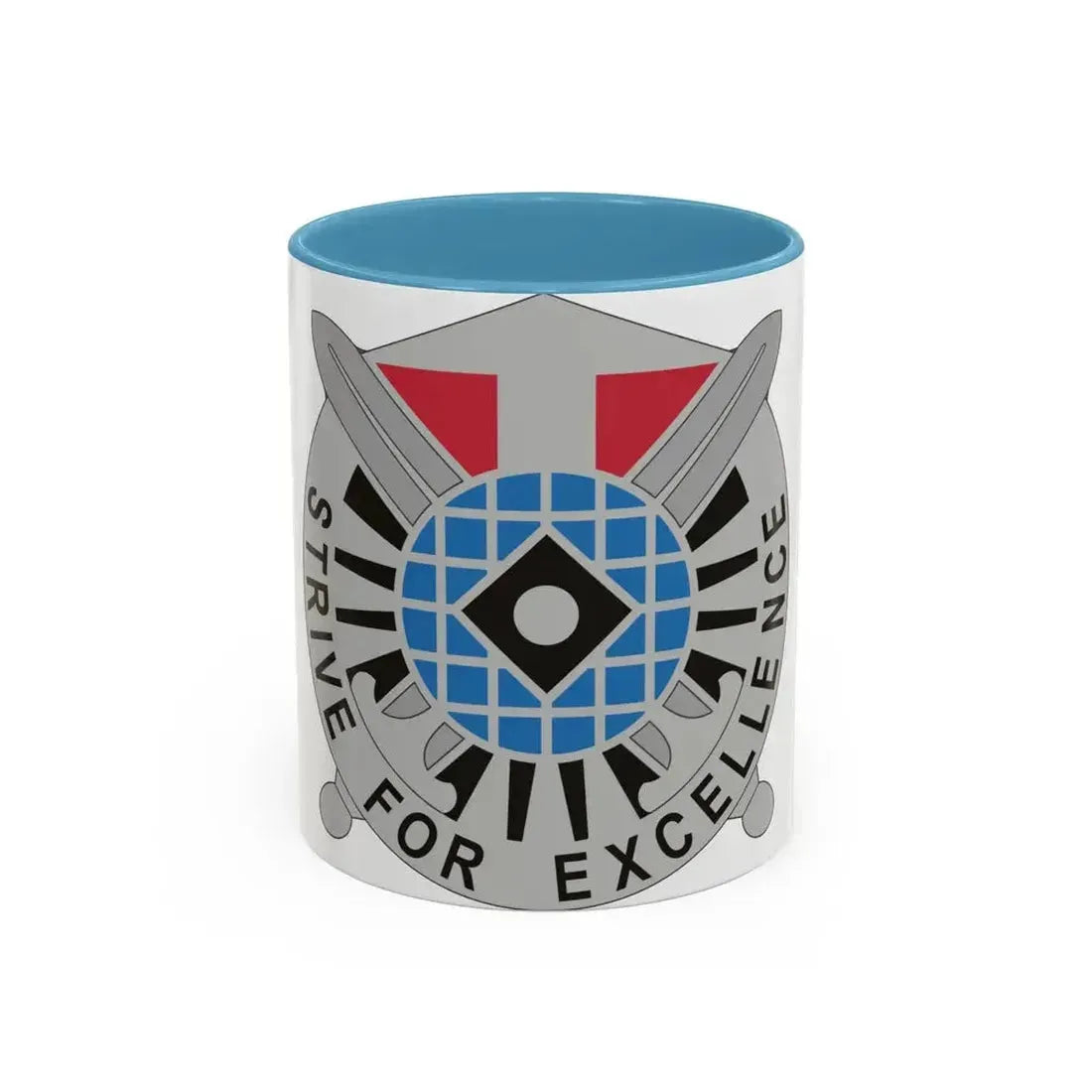527 Military Intelligence Battalion (U.S. Army) Accent Coffee Mug 11oz Light Blue - Go Mug Yourself