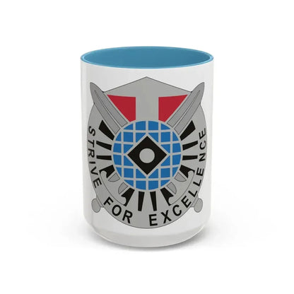 527 Military Intelligence Battalion (U.S. Army) Accent Coffee Mug 15oz Light Blue - Go Mug Yourself