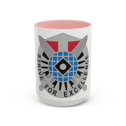 527 Military Intelligence Battalion (U.S. Army) Accent Coffee Mug 15oz Pink - Go Mug Yourself