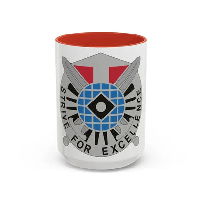 527 Military Intelligence Battalion (U.S. Army) Accent Coffee Mug 15oz Red - Go Mug Yourself