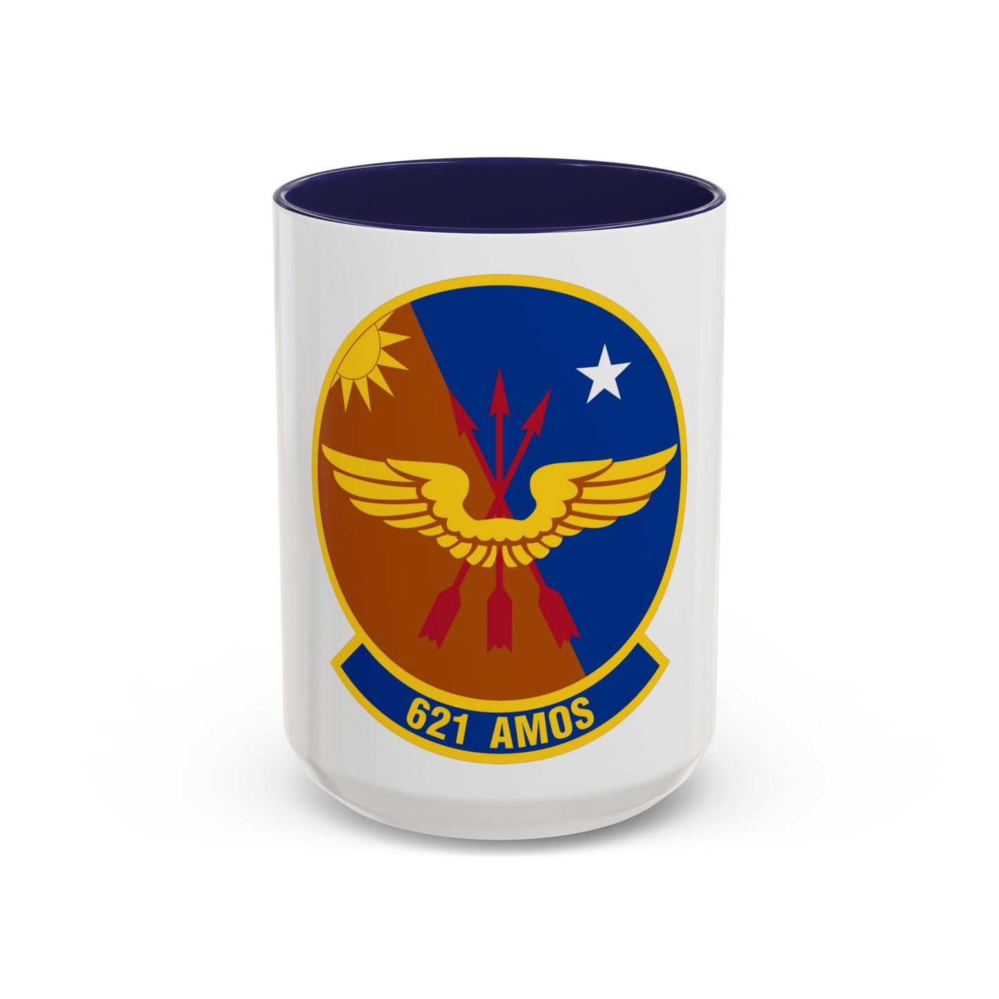 621 Air Mobility Operations Squadron AMC (U.S. Air Force) Accent Coffee Mug