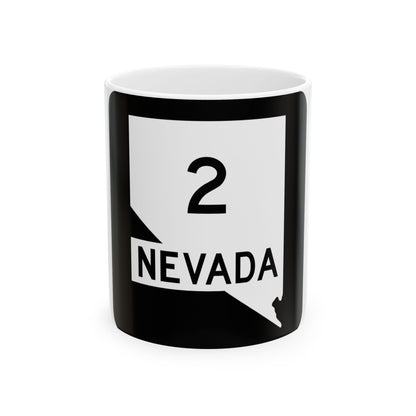 Nevada 2 (Nevada) (Road Sign) White Coffee Mug