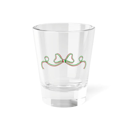 Heraldic ribbon with italian colours (Italy) (Coat of Arms) Shot Glass 1.5oz